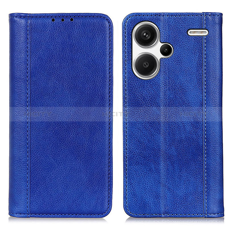 Coque Portefeuille Livre Cuir Etui Clapet D03Y pour Xiaomi Redmi Note 13 Pro+ Plus 5G Bleu Plus