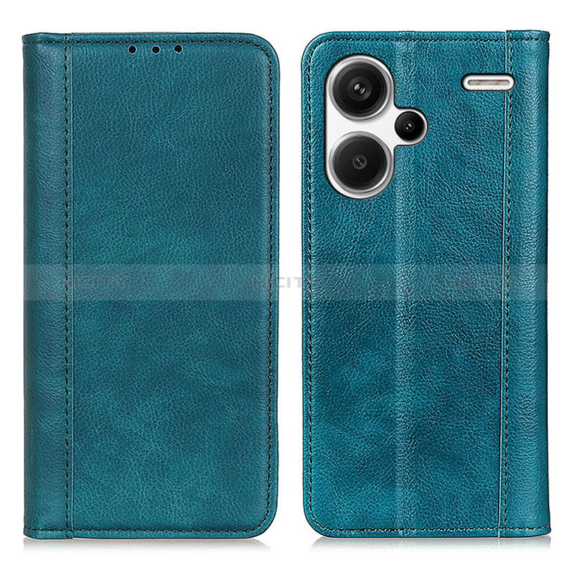 Coque Portefeuille Livre Cuir Etui Clapet D03Y pour Xiaomi Redmi Note 13 Pro+ Plus 5G Vert Plus