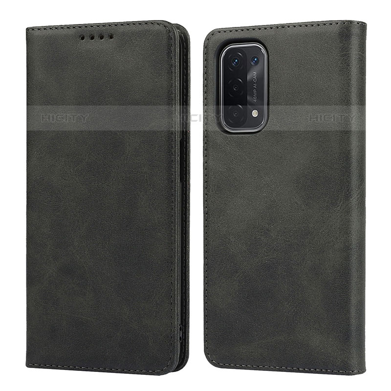 Coque Portefeuille Livre Cuir Etui Clapet D04T pour OnePlus Nord N200 5G Noir Plus