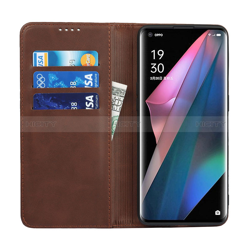 Coque Portefeuille Livre Cuir Etui Clapet D04T pour Oppo Find X3 5G Plus