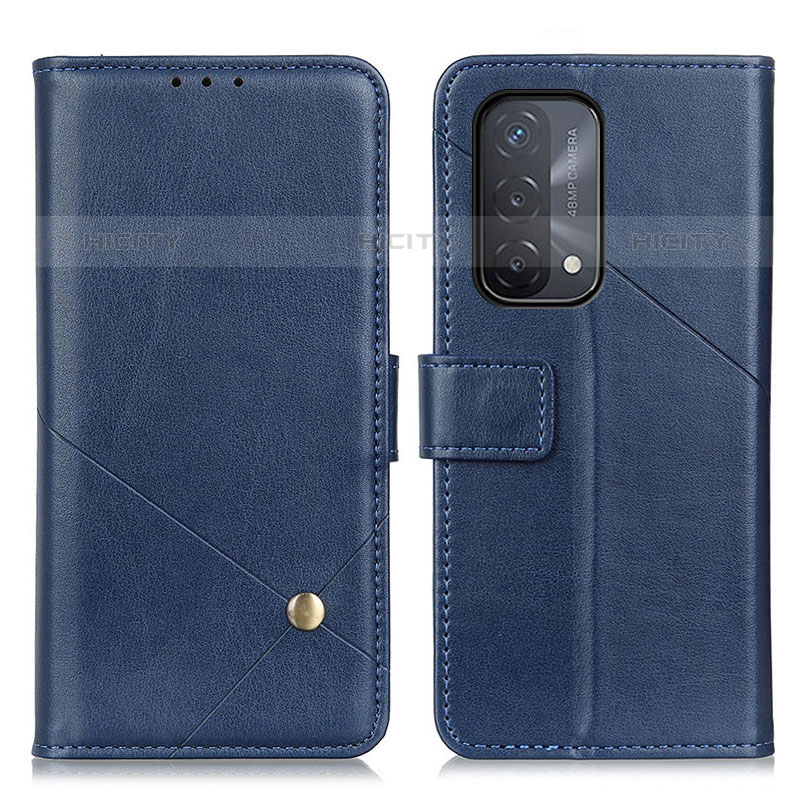 Coque Portefeuille Livre Cuir Etui Clapet D04Y pour OnePlus Nord N200 5G Bleu Plus