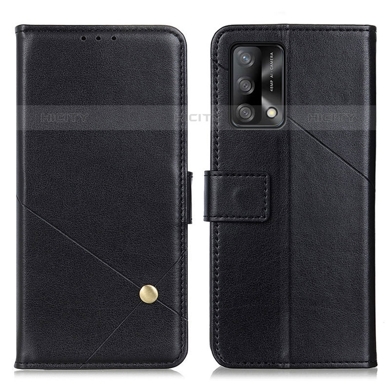 Coque Portefeuille Livre Cuir Etui Clapet D04Y pour Oppo A74 4G Noir Plus