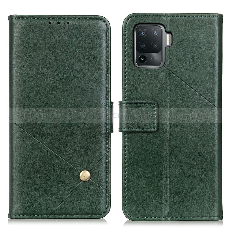 Coque Portefeuille Livre Cuir Etui Clapet D04Y pour Oppo Reno5 Lite Vert Plus