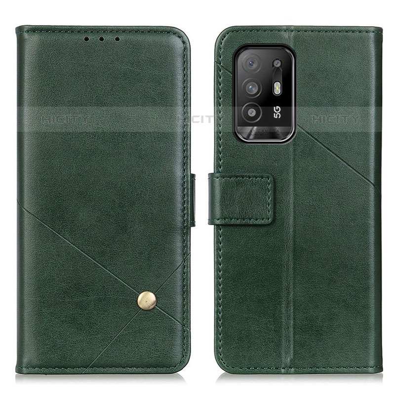 Coque Portefeuille Livre Cuir Etui Clapet D04Y pour Oppo Reno5 Z 5G Vert Plus