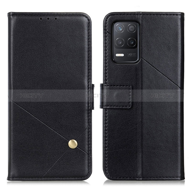 Coque Portefeuille Livre Cuir Etui Clapet D04Y pour Realme 8 5G Noir Plus