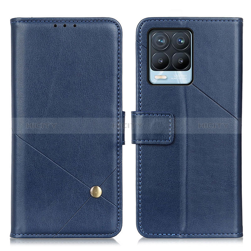 Coque Portefeuille Livre Cuir Etui Clapet D04Y pour Realme 8 Pro Bleu Plus