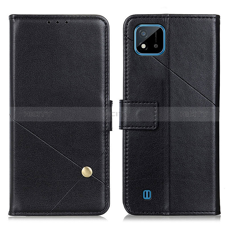 Coque Portefeuille Livre Cuir Etui Clapet D04Y pour Realme C20 Noir Plus