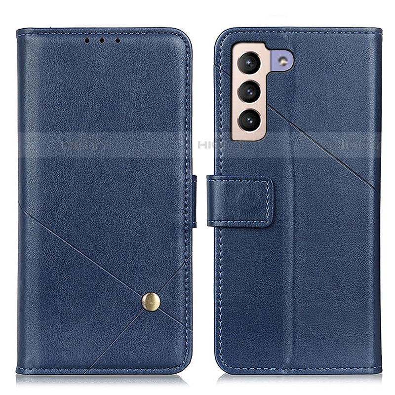 Coque Portefeuille Livre Cuir Etui Clapet D04Y pour Samsung Galaxy S21 5G Bleu Plus