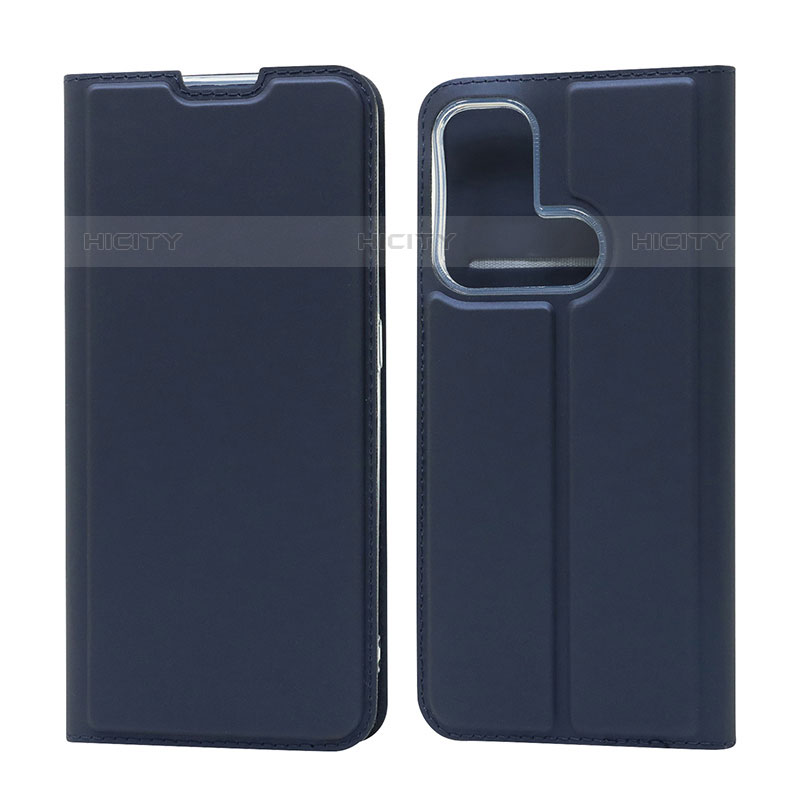 Coque Portefeuille Livre Cuir Etui Clapet D05T pour Oppo Reno5 A Bleu Plus