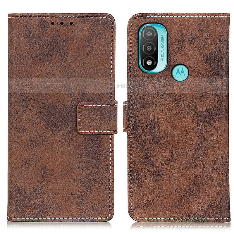 Coque Portefeuille Livre Cuir Etui Clapet D05Y pour Motorola Moto E40 Marron Plus