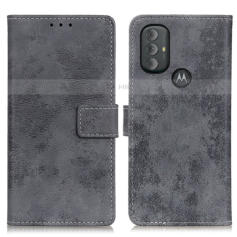 Coque Portefeuille Livre Cuir Etui Clapet D05Y pour Motorola Moto G Play Gen 2 Gris Plus