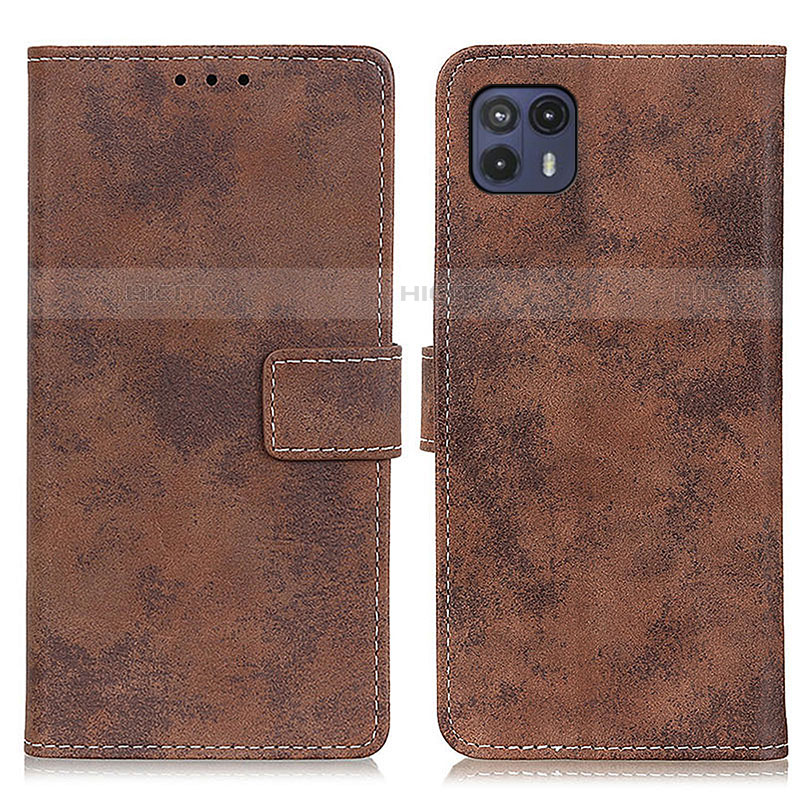 Coque Portefeuille Livre Cuir Etui Clapet D05Y pour Motorola Moto G50 5G Marron Plus