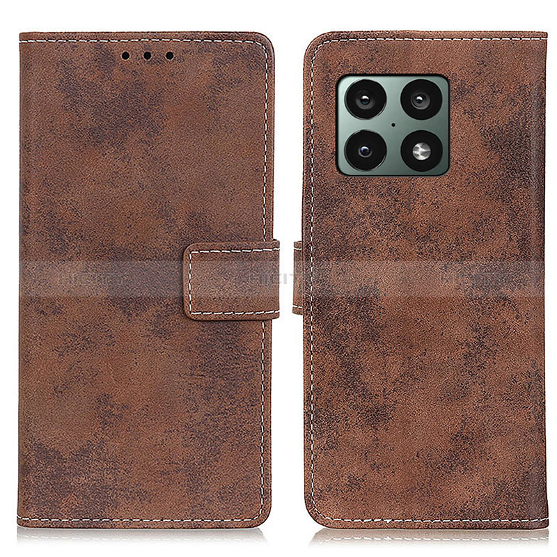 Coque Portefeuille Livre Cuir Etui Clapet D05Y pour OnePlus 10 Pro 5G Marron Plus