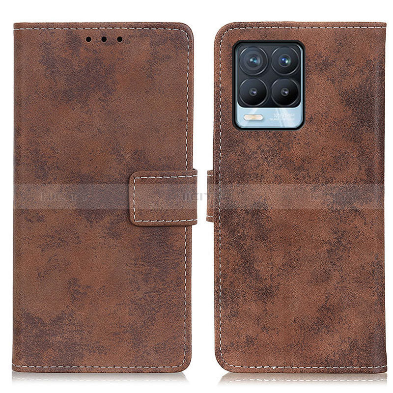 Coque Portefeuille Livre Cuir Etui Clapet D05Y pour Realme 8 Pro Marron Plus