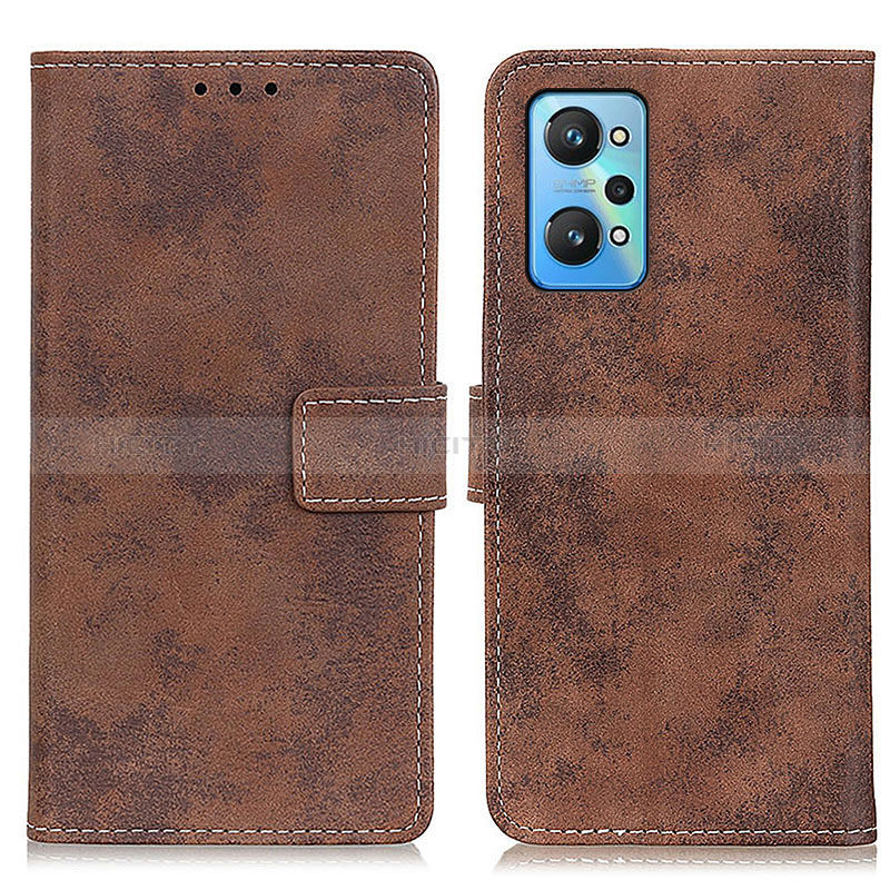 Coque Portefeuille Livre Cuir Etui Clapet D05Y pour Realme GT Neo 3T 5G Marron Plus