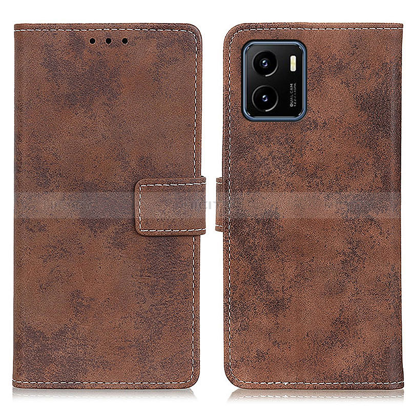 Coque Portefeuille Livre Cuir Etui Clapet D05Y pour Vivo Y01A Marron Plus