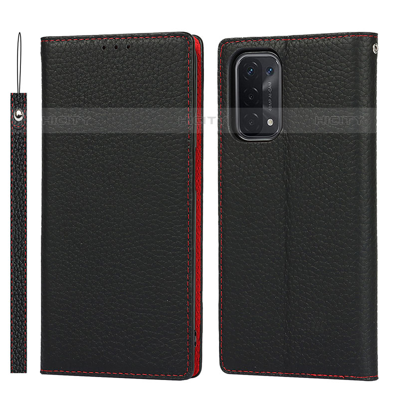 Coque Portefeuille Livre Cuir Etui Clapet D06T pour OnePlus Nord N200 5G Noir Plus