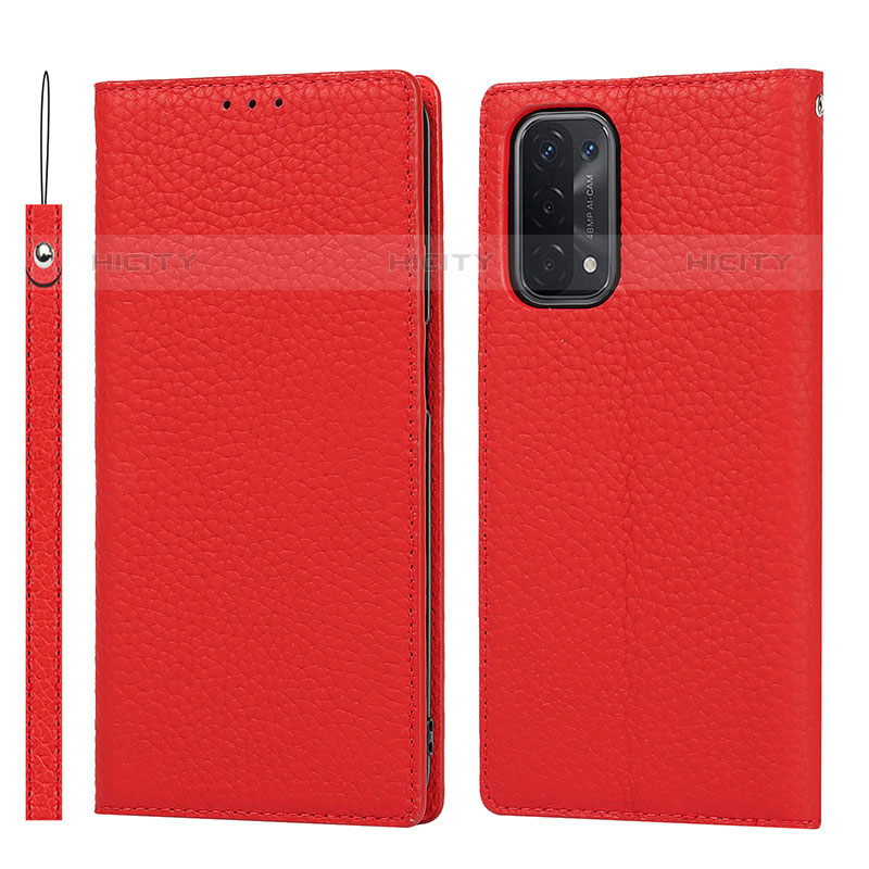 Coque Portefeuille Livre Cuir Etui Clapet D06T pour OnePlus Nord N200 5G Rouge Plus