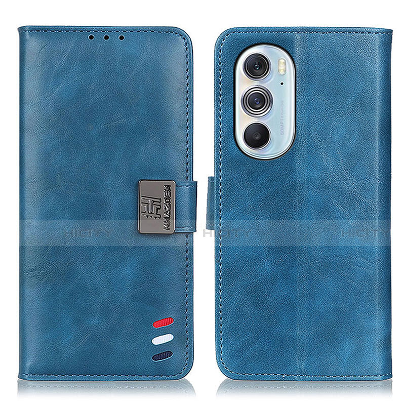 Coque Portefeuille Livre Cuir Etui Clapet D06Y pour Motorola Moto Edge 30 Pro 5G Bleu Plus