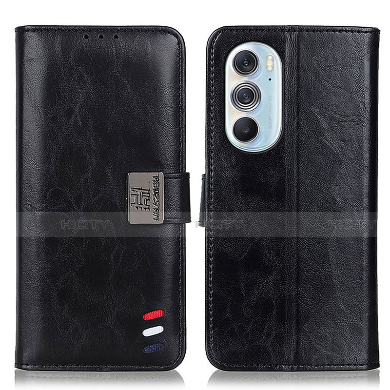 Coque Portefeuille Livre Cuir Etui Clapet D06Y pour Motorola Moto Edge 30 Pro 5G Noir Plus