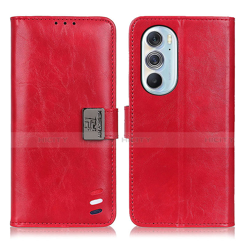 Coque Portefeuille Livre Cuir Etui Clapet D06Y pour Motorola Moto Edge 30 Pro 5G Rouge Plus