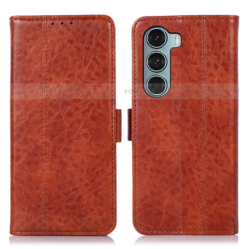 Coque Portefeuille Livre Cuir Etui Clapet D06Y pour Motorola Moto G200 5G Marron Plus