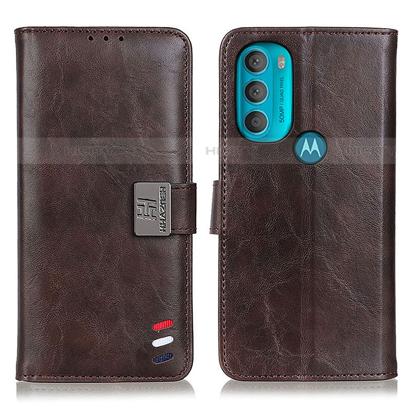 Coque Portefeuille Livre Cuir Etui Clapet D06Y pour Motorola Moto G71 5G Marron Plus