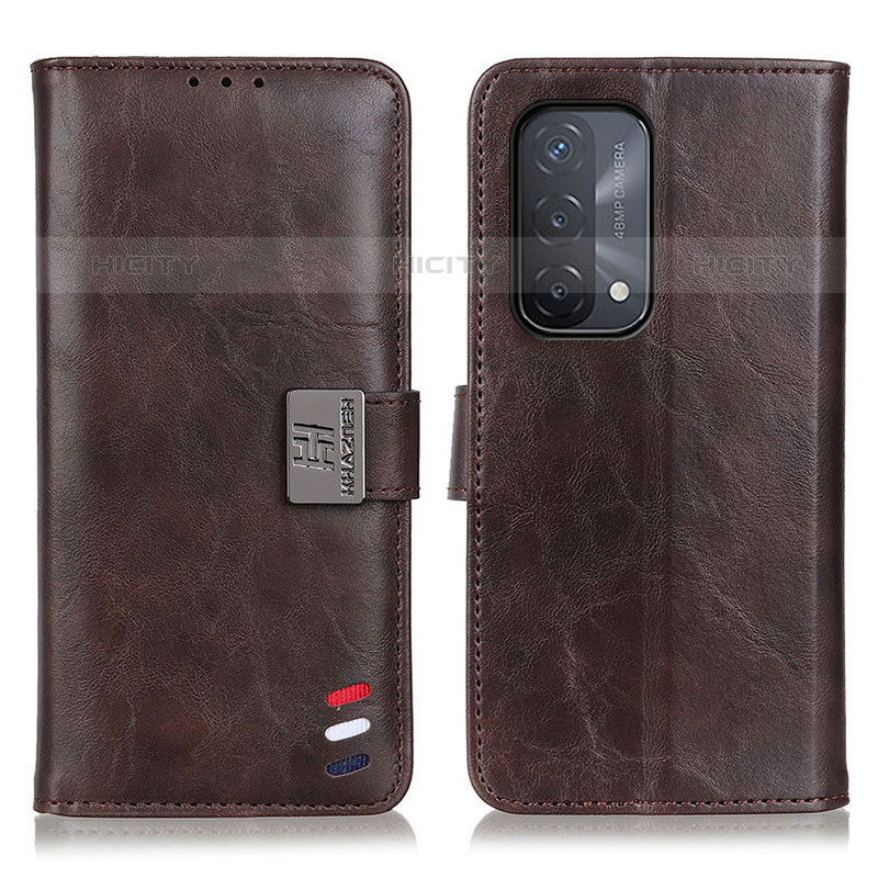 Coque Portefeuille Livre Cuir Etui Clapet D06Y pour OnePlus Nord N200 5G Marron Plus