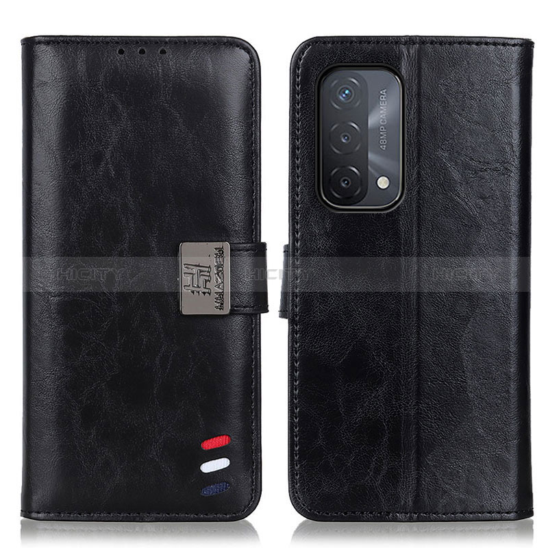 Coque Portefeuille Livre Cuir Etui Clapet D06Y pour Oppo A54 5G Noir Plus