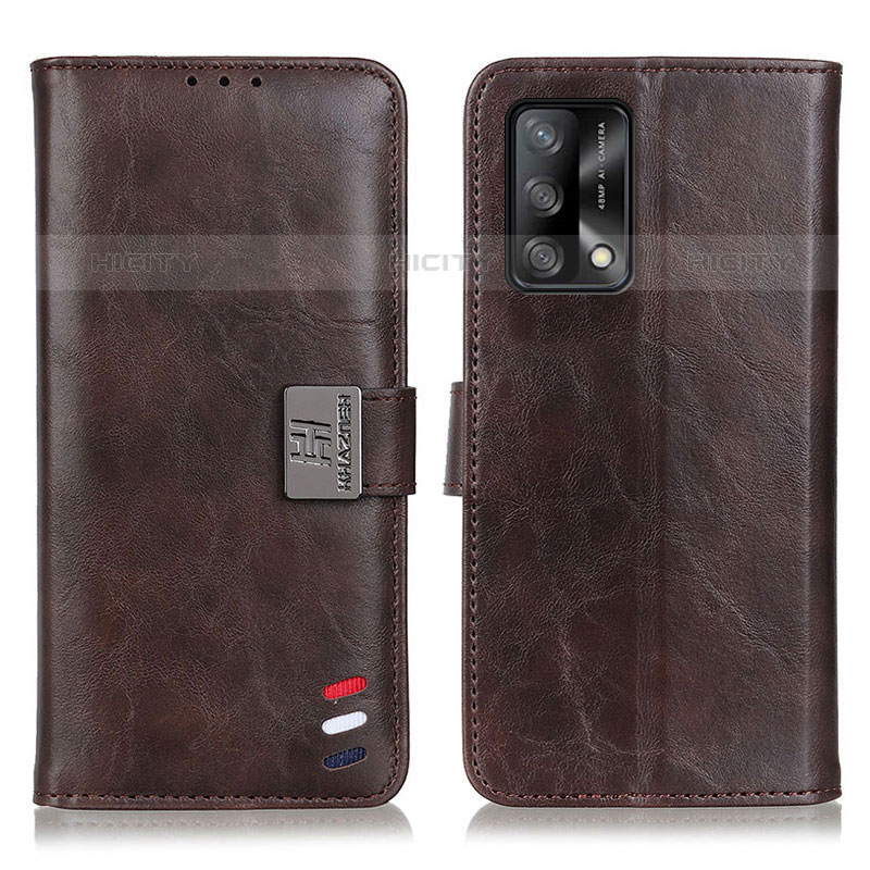 Coque Portefeuille Livre Cuir Etui Clapet D06Y pour Oppo A74 4G Marron Plus