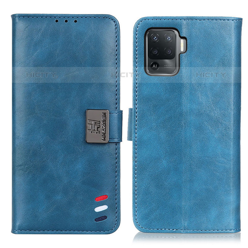 Coque Portefeuille Livre Cuir Etui Clapet D06Y pour Oppo A94 4G Bleu Plus