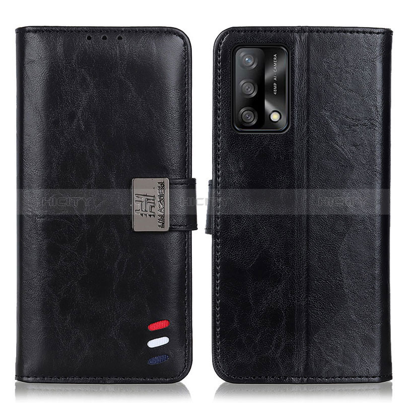 Coque Portefeuille Livre Cuir Etui Clapet D06Y pour Oppo F19 Noir Plus