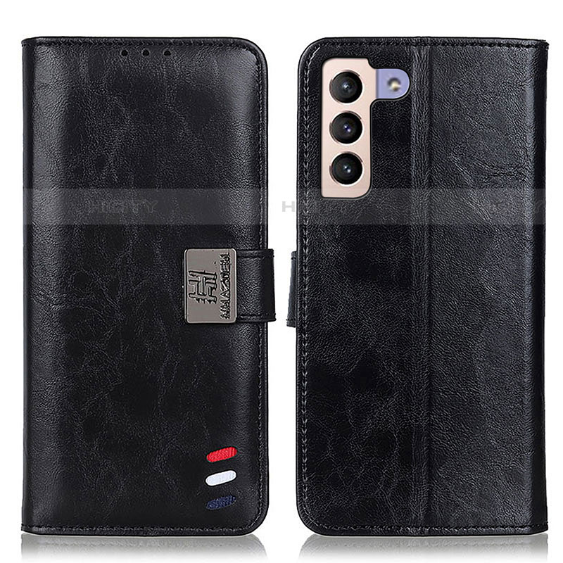 Coque Portefeuille Livre Cuir Etui Clapet D06Y pour Samsung Galaxy S21 5G Noir Plus