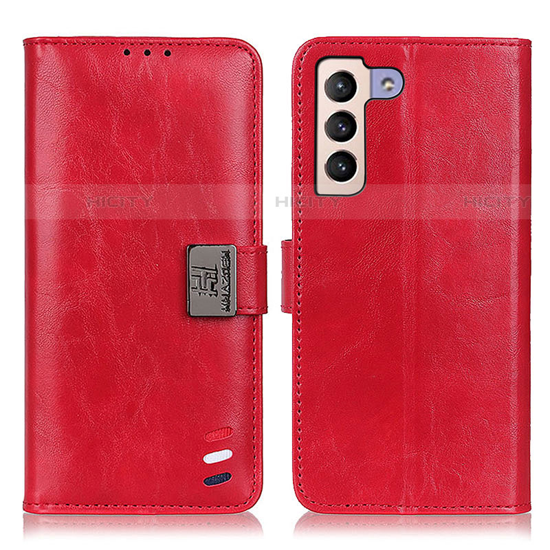 Coque Portefeuille Livre Cuir Etui Clapet D06Y pour Samsung Galaxy S21 Plus 5G Rouge Plus