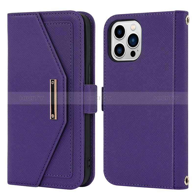 Coque Portefeuille Livre Cuir Etui Clapet D07T pour Apple iPhone 13 Pro Max Plus