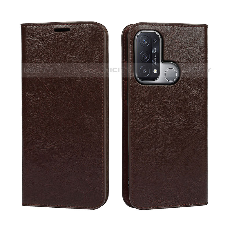 Coque Portefeuille Livre Cuir Etui Clapet D07T pour Oppo Reno5 A Marron Plus