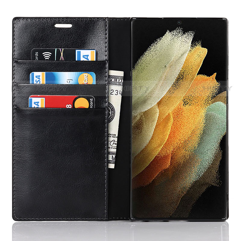 Coque Portefeuille Livre Cuir Etui Clapet D07T pour Samsung Galaxy S21 Ultra 5G Plus