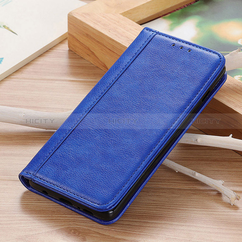 Coque Portefeuille Livre Cuir Etui Clapet D07Y pour Motorola Moto G54 5G Bleu Plus