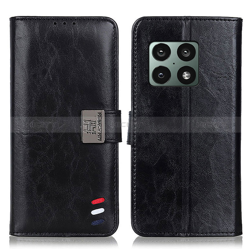 Coque Portefeuille Livre Cuir Etui Clapet D07Y pour OnePlus 10 Pro 5G Noir Plus