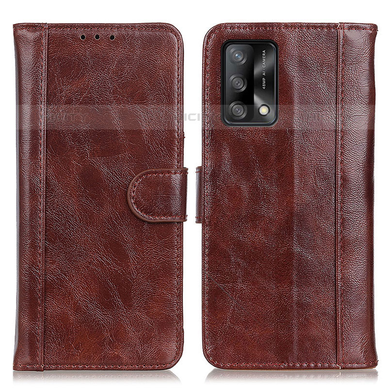 Coque Portefeuille Livre Cuir Etui Clapet D07Y pour Oppo A74 4G Marron Plus