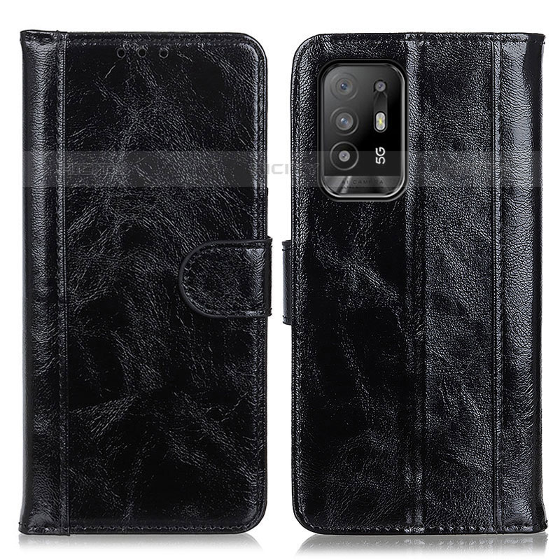 Coque Portefeuille Livre Cuir Etui Clapet D07Y pour Oppo A94 5G Noir Plus