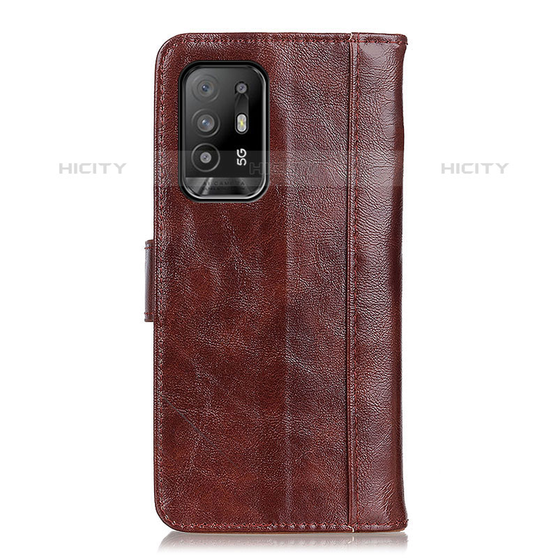 Coque Portefeuille Livre Cuir Etui Clapet D07Y pour Oppo A95 5G Marron Plus