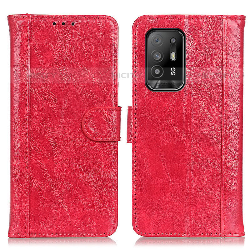 Coque Portefeuille Livre Cuir Etui Clapet D07Y pour Oppo F19 Pro+ Plus 5G Rouge Plus