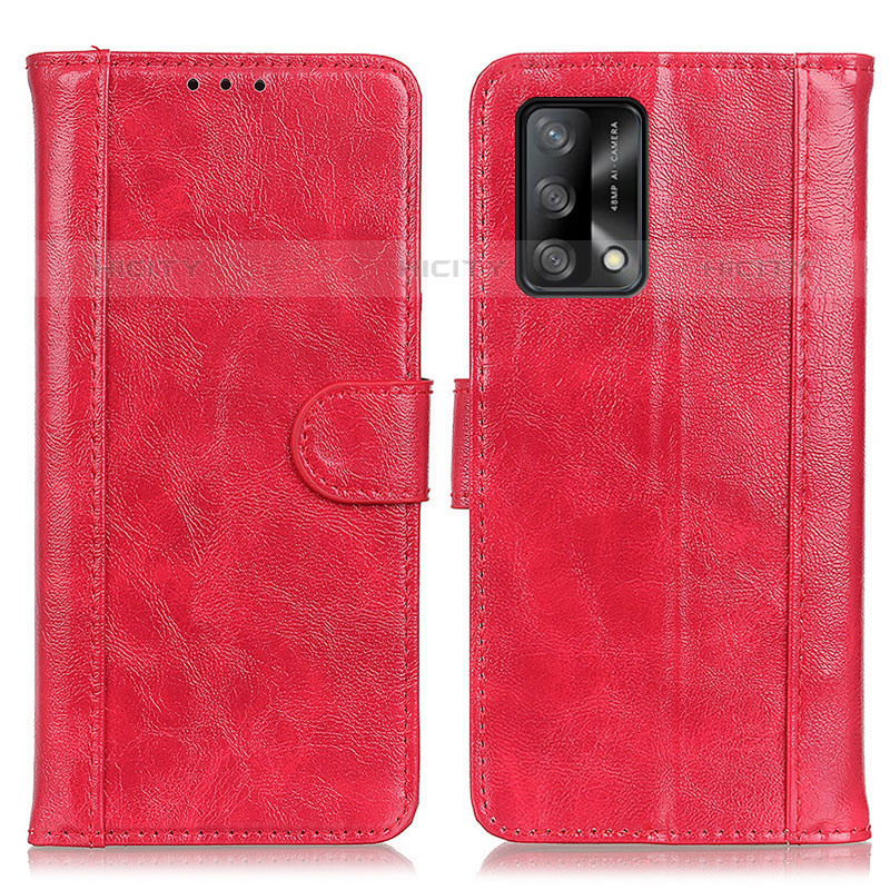 Coque Portefeuille Livre Cuir Etui Clapet D07Y pour Oppo Reno6 Lite Rouge Plus