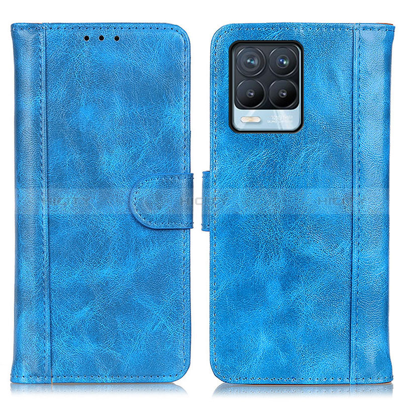 Coque Portefeuille Livre Cuir Etui Clapet D07Y pour Realme 8 Pro Bleu Ciel Plus