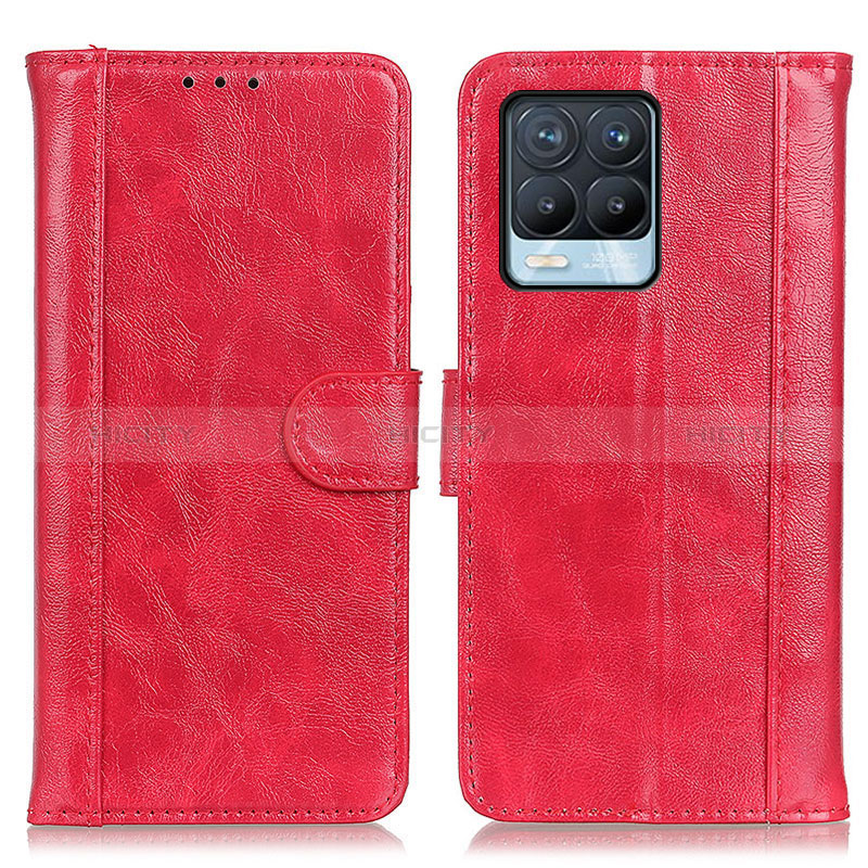 Coque Portefeuille Livre Cuir Etui Clapet D07Y pour Realme 8 Pro Rouge Plus