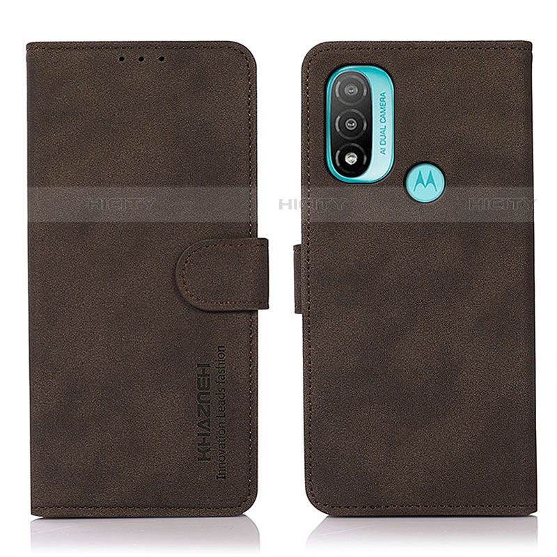 Coque Portefeuille Livre Cuir Etui Clapet D08Y pour Motorola Moto E30 Marron Plus