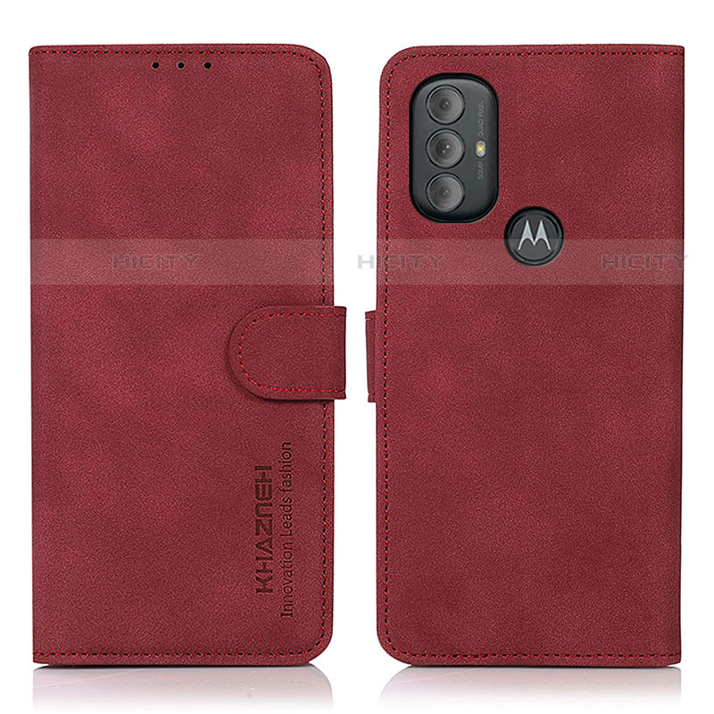 Coque Portefeuille Livre Cuir Etui Clapet D08Y pour Motorola Moto G Play (2023) Rouge Plus