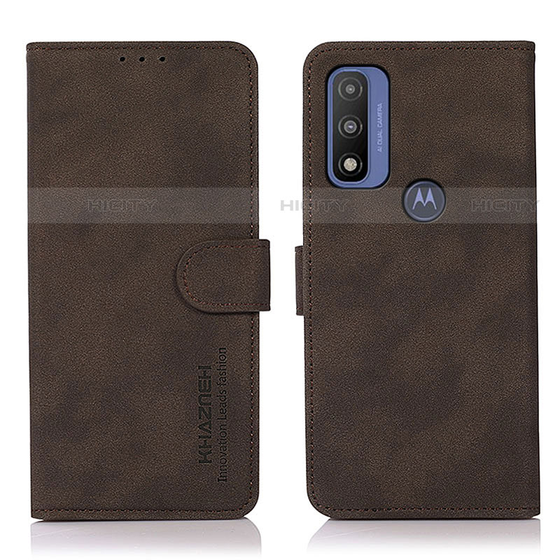 Coque Portefeuille Livre Cuir Etui Clapet D08Y pour Motorola Moto G Pure Marron Plus