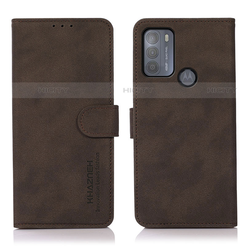 Coque Portefeuille Livre Cuir Etui Clapet D08Y pour Motorola Moto G50 Marron Plus